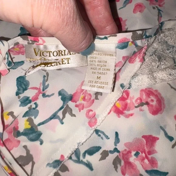 Vintage Victoria's Secret Gold Label Floral Lace Slip Dress M Dainty Romantic - Picture 5 of 5